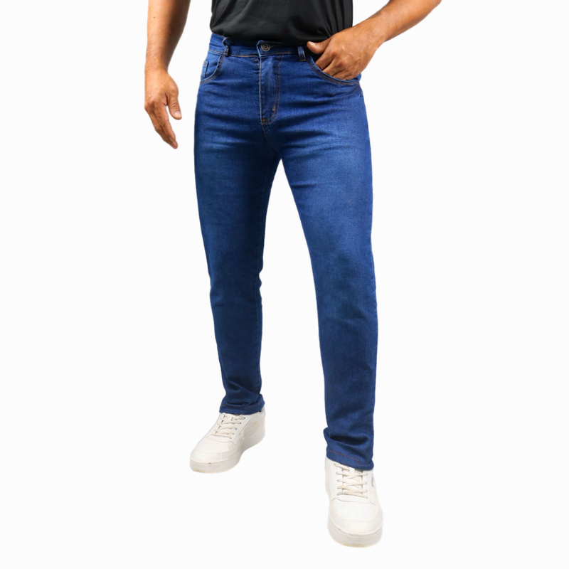 kit 2 Calças Jeans Básicas Azul/Preta