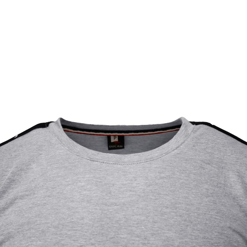 Camiseta malha peruana (100% algodão) cinza