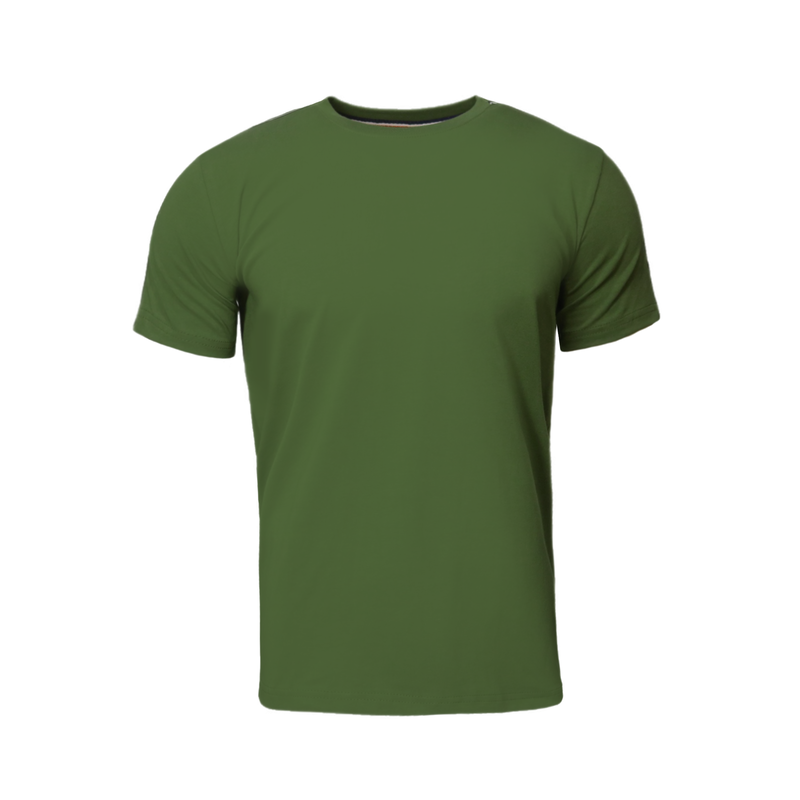 Camiseta malha peruana (100% algodão) verde Eucalipto
