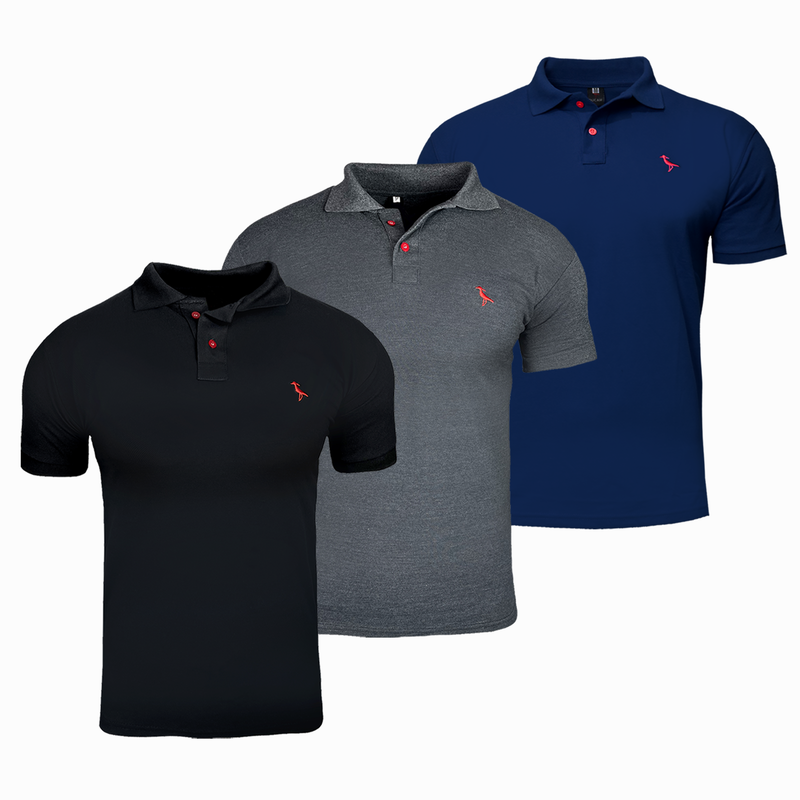 Kit 3 Camisas Polos Premium