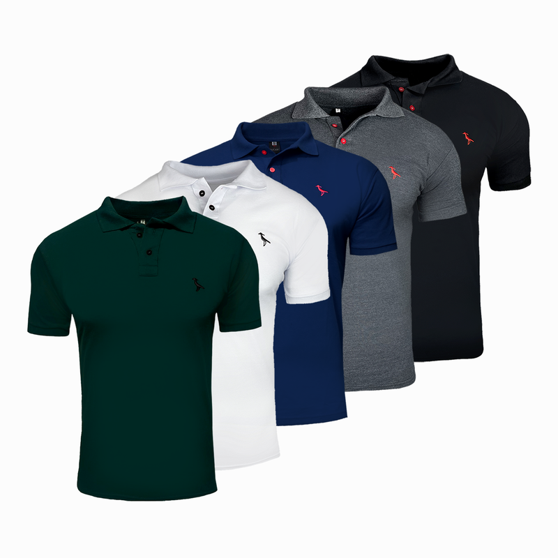 Camisas Polo Premium Plus Size G1 G2 G3 (kit 5, 4 e 3 polos)